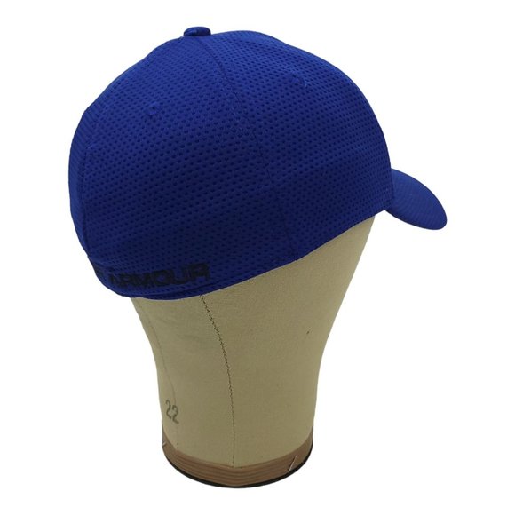 Under Armour Stretch Fit Adult M/L Cap Golf Hat Baseball Embroidered UA Blue - Picture 10 of 12